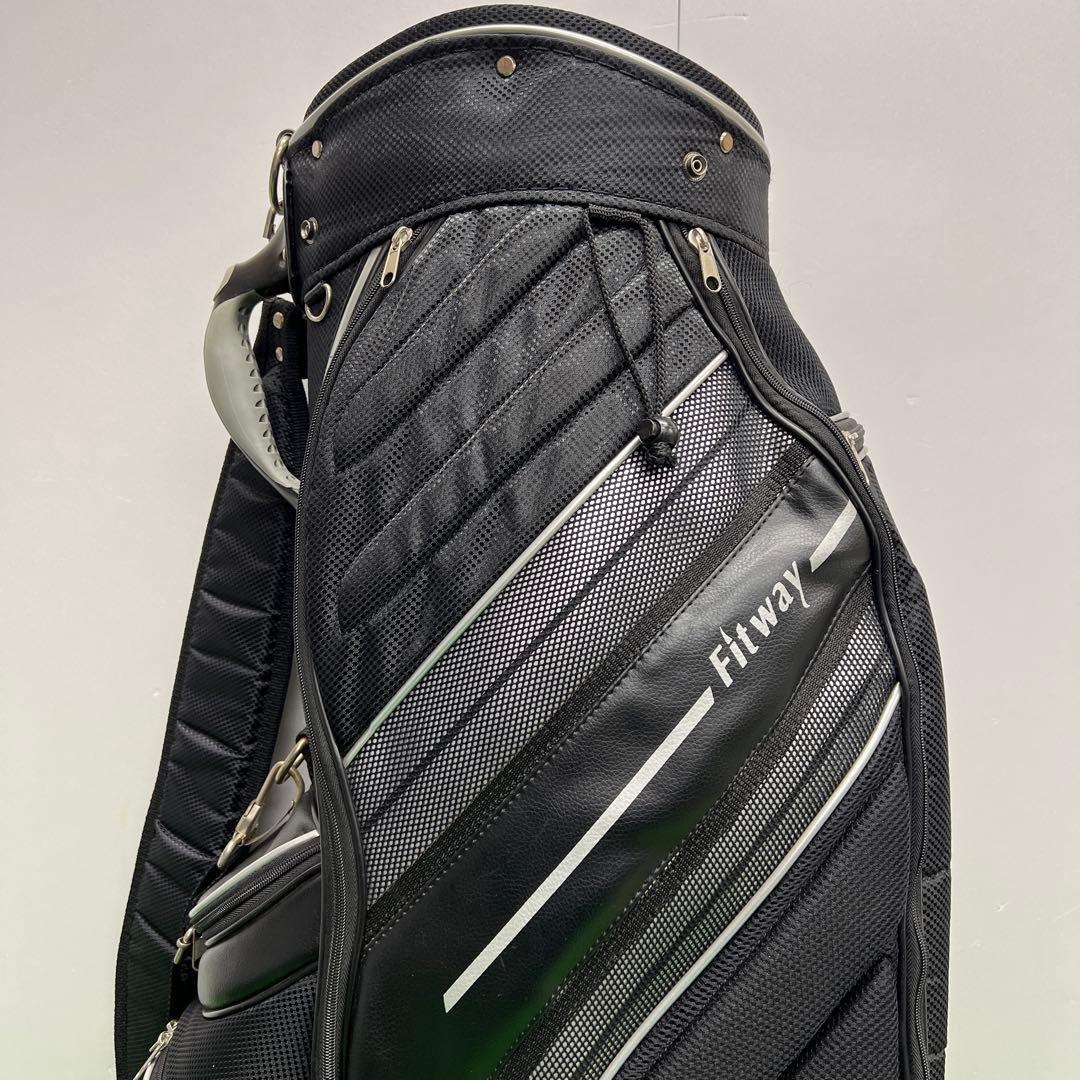Fitway フィットウェイ　8インチ　ブラック　ゴルフバッグ　メンズ　中古品