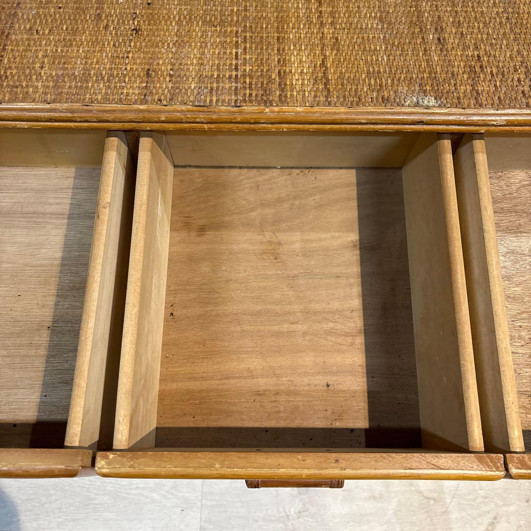 ラタン製シンプルチェスト 6引き出し