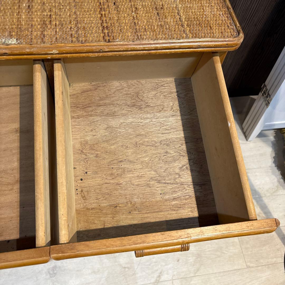 ラタン製シンプルチェスト 6引き出し