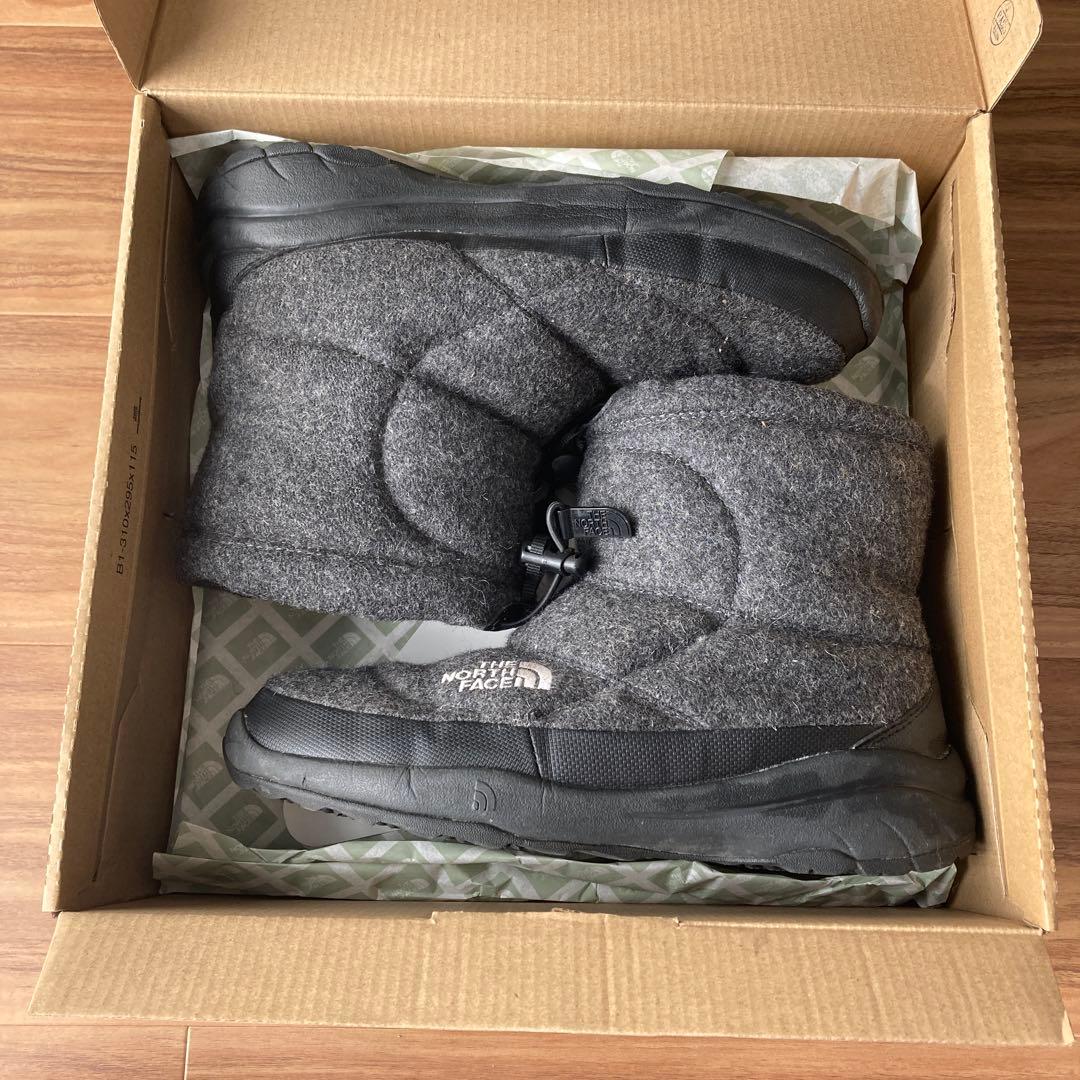 ザノースフェイス ヌプシ ブーティ ウール ショート　ミックスグレー　25.0