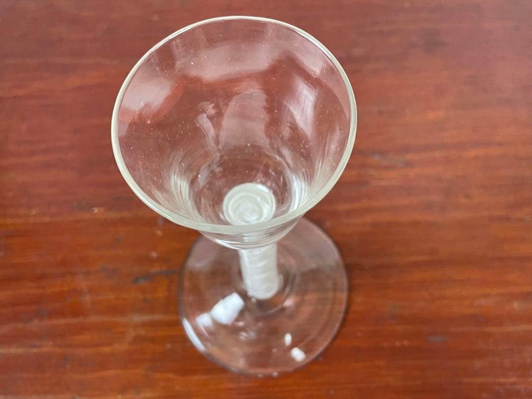 エアーツイストグラス　イギリス　エアーツイストステムグラス オペークツイスト