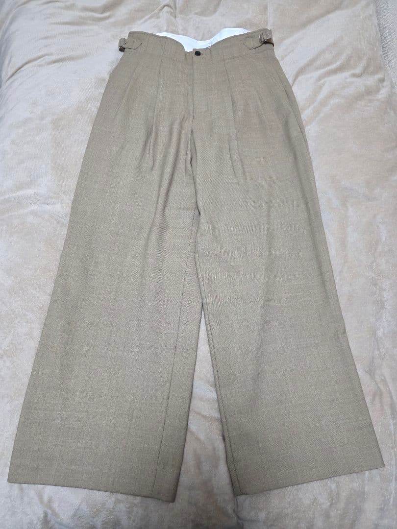 【新品未使用品】marka 2タックミリタリートラウザーズ ポリエステル ウール