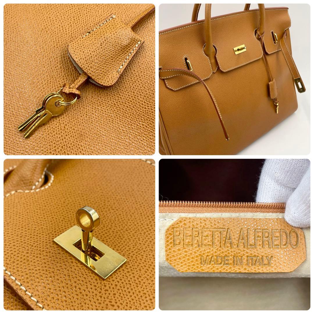 定価28.6万/美品アルフレッドベレッタ フラップ トートバッグ ビジネスA4可