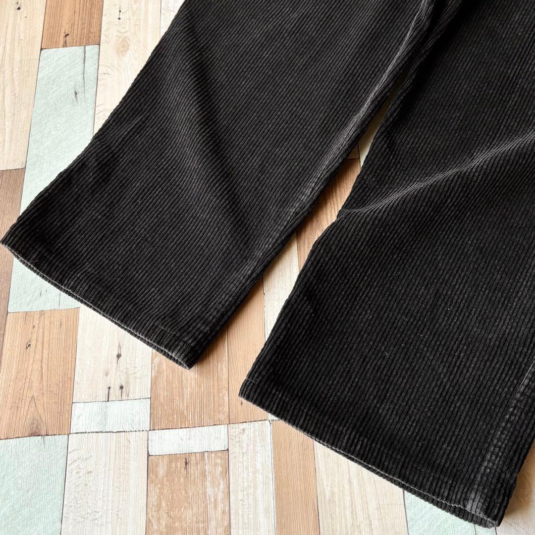 【USA製】90s LANDS'END 太畝コーデュロイパンツ 黒 W33L28
