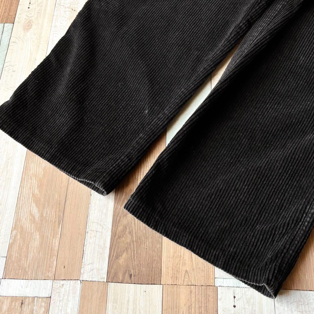 【USA製】90s LANDS'END 太畝コーデュロイパンツ 黒 W33L28