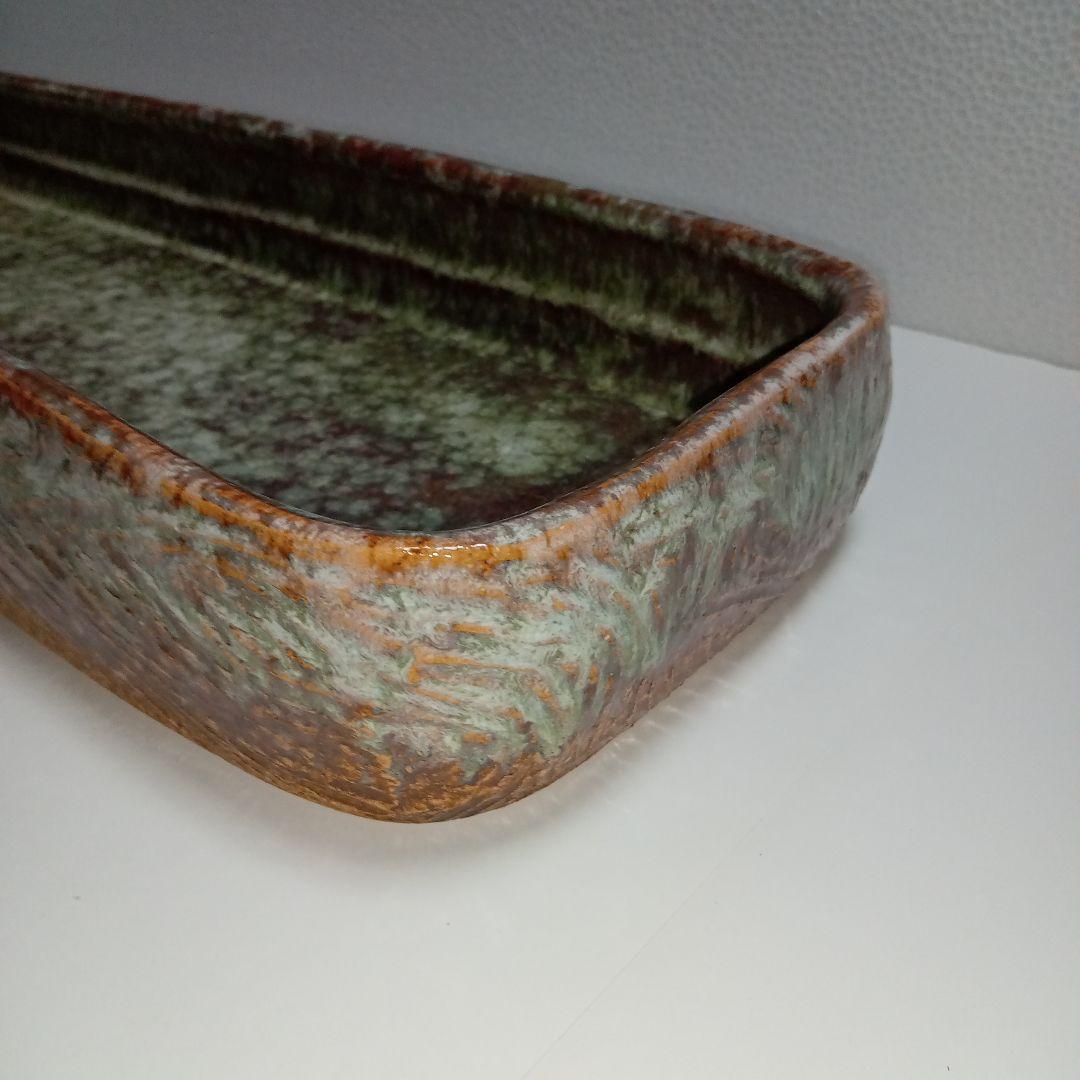 水盤(65cm)華道具　茶道　池坊　変形花器　生け花　小原　草月　花瓶　　自由花