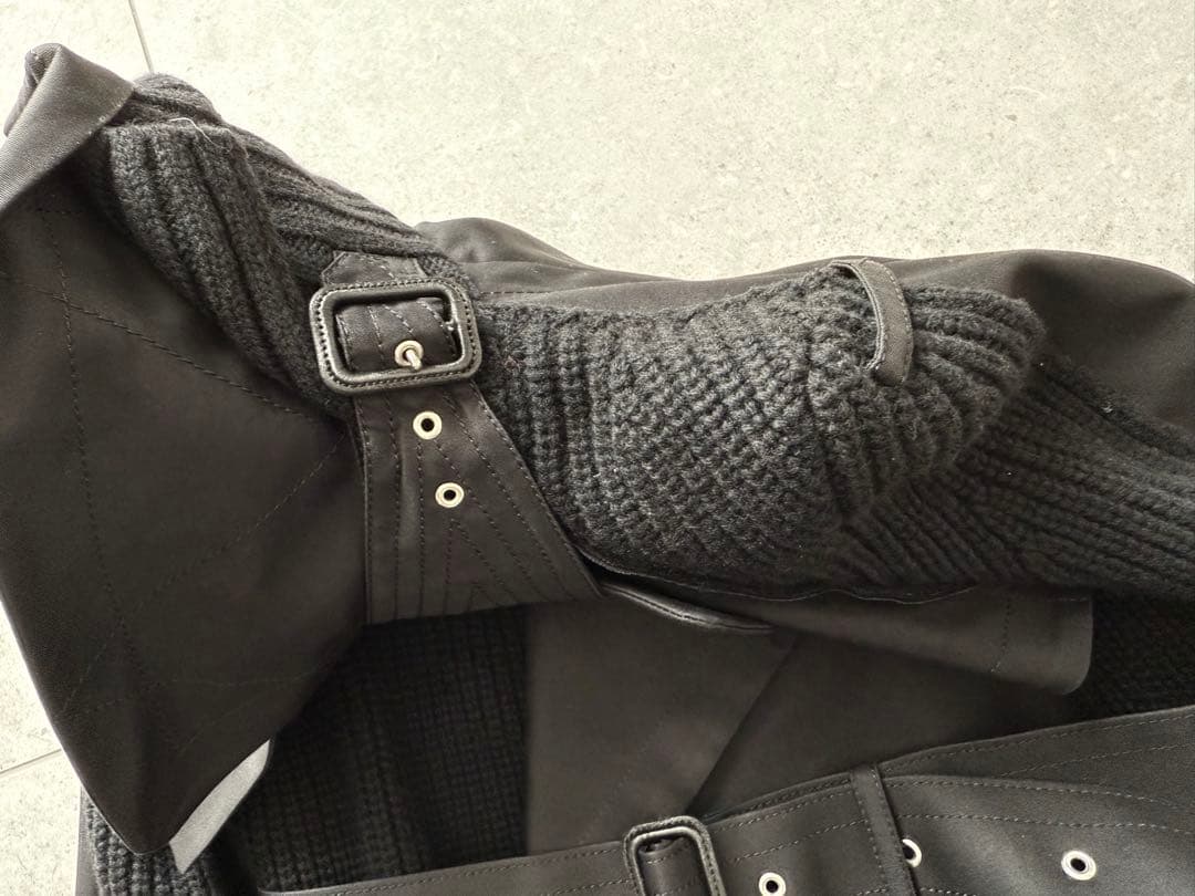 sacai 15万 21A/W ウールトレンチドッキングコート