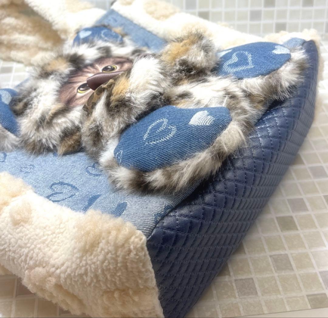 ね*】様 コヤンイサムチョン★ハートいっぱいトートバッグ　レオパード　くまさん着