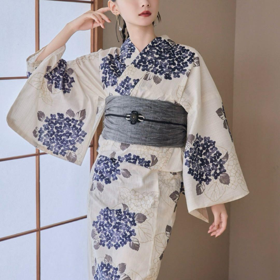 hinari×utatane 浴衣・帯セット 紫陽花