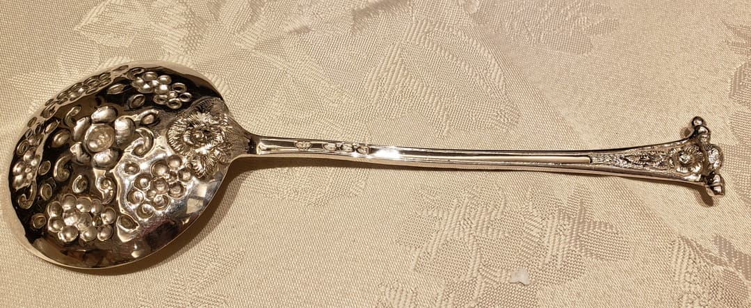 純銀 スターリング シルバー ベリースプーン サービングスプーン アンティーク