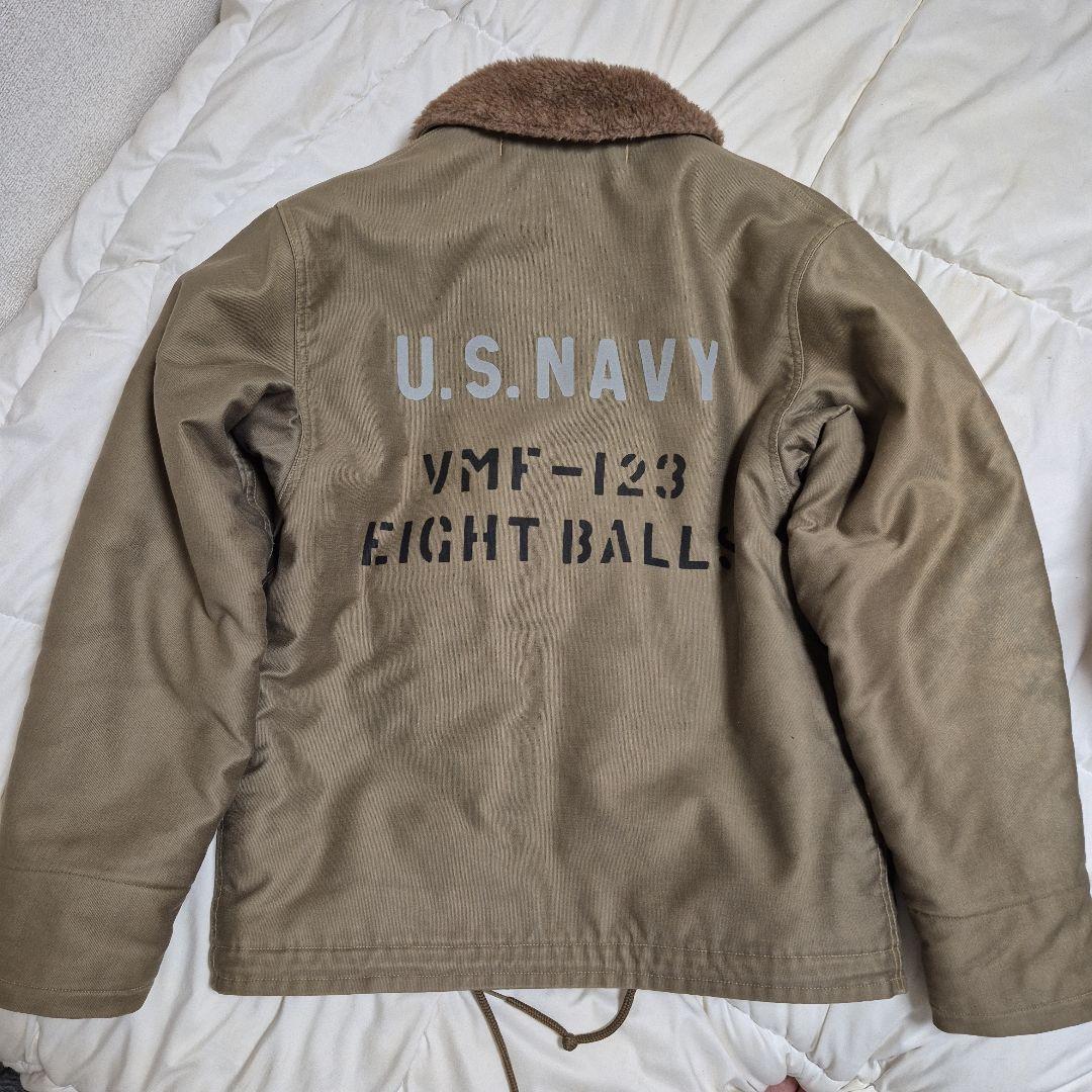 お*ん様 訳あり！リアルマッコイズN-1デッキジャケット8ボール刺繍38