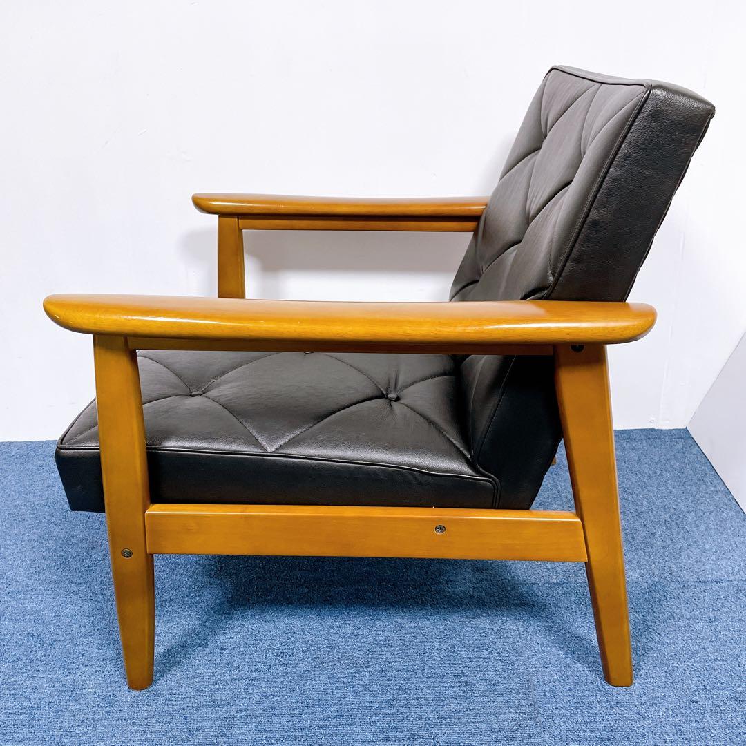 【美品送料込】カリモク60 Kチェア 1人掛けソファ ブラック