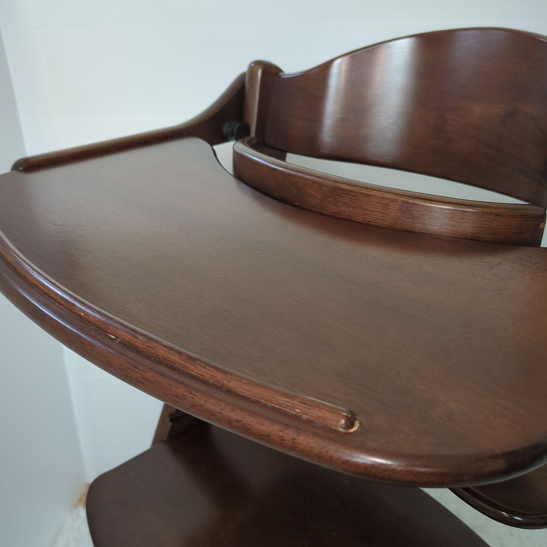 【美品 】大和屋 すくすくハイチェアテーブル＆ガード付き ブラウン