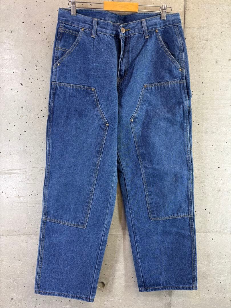 新品 Carhartt ダブルニー デニムジーンズ 34 ワークパンツアクティブ