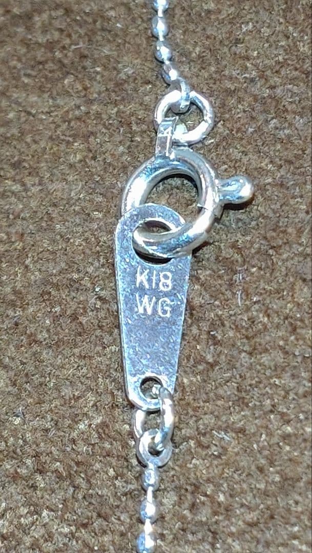 中古　ノエマ　18金ホワイトゴールド　オニキスネックレス