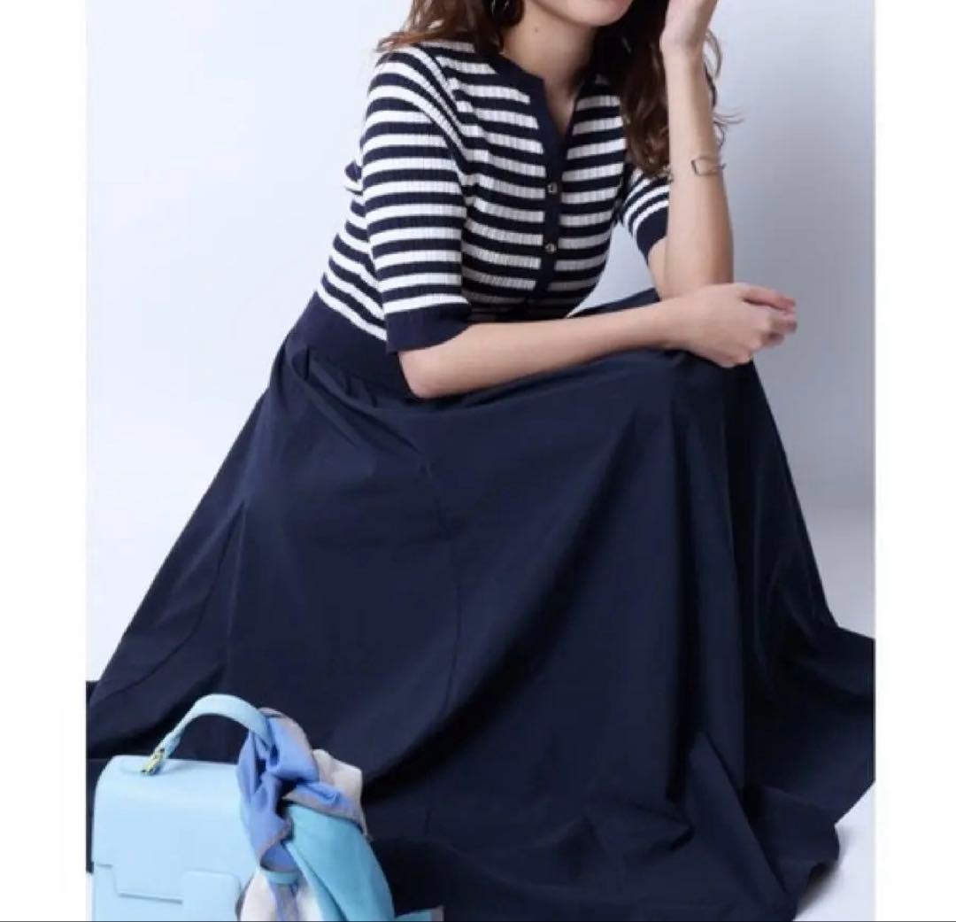 【めるぴちゃ様】ジャスグリッティ 一度着用 ドッキングワンピース ネイビー