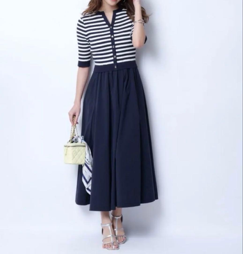 【めるぴちゃ様】ジャスグリッティ 一度着用 ドッキングワンピース ネイビー