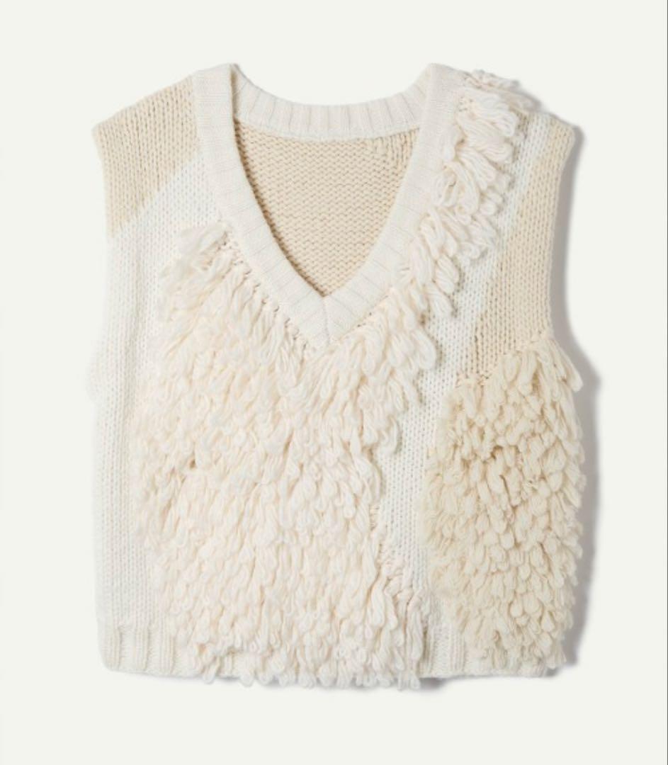 ★tanta★ Landscape Intarsia Knit Vest