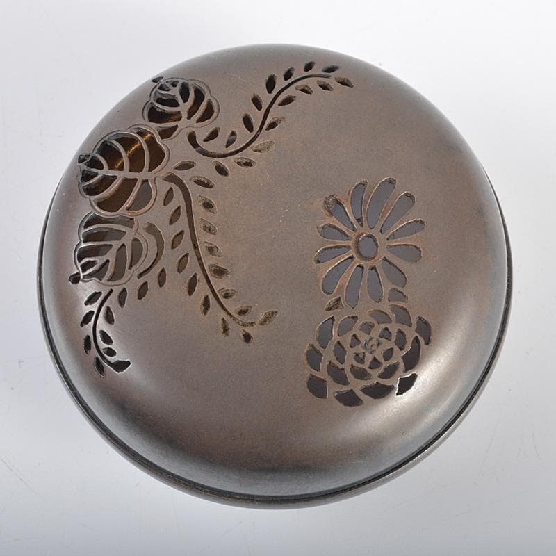 teru 茶道具　瀬戸焼　古瀬戸　香炉　銀火屋　時代箱　M　R4280