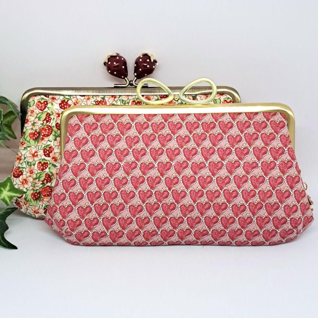 ウラン　親子がま口長財布2点