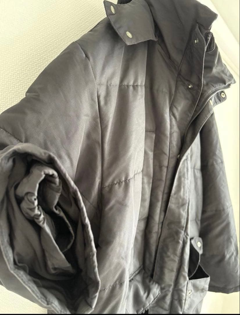 値下バーバリーロンドン 中綿入　フード付 ダウンジャケット メンズ サイズ52