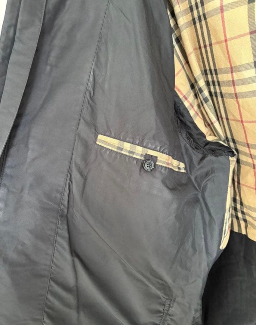 値下バーバリーロンドン 中綿入　フード付 ダウンジャケット メンズ サイズ52