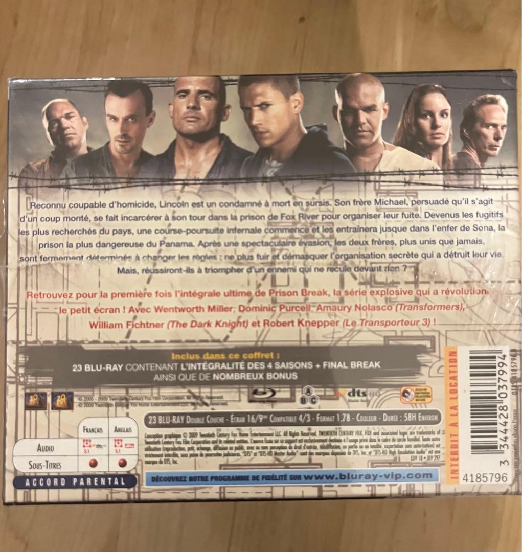 プリズンブレイク　海外版　ブルーレイ　DVDボックスシーズン1〜4 ファイナル