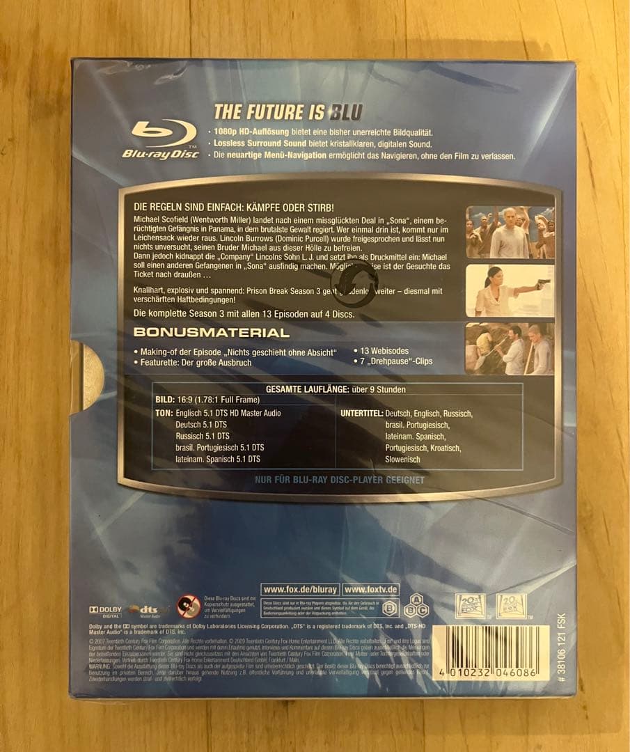 プリズンブレイク　海外版　ブルーレイ　DVDボックスシーズン1〜4 ファイナル