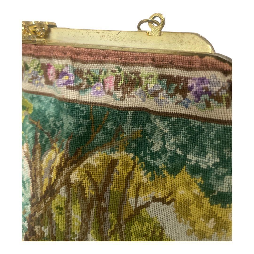 プチポワン パーティーバッグ 刺繍 ビーズ 上品 フォーマル