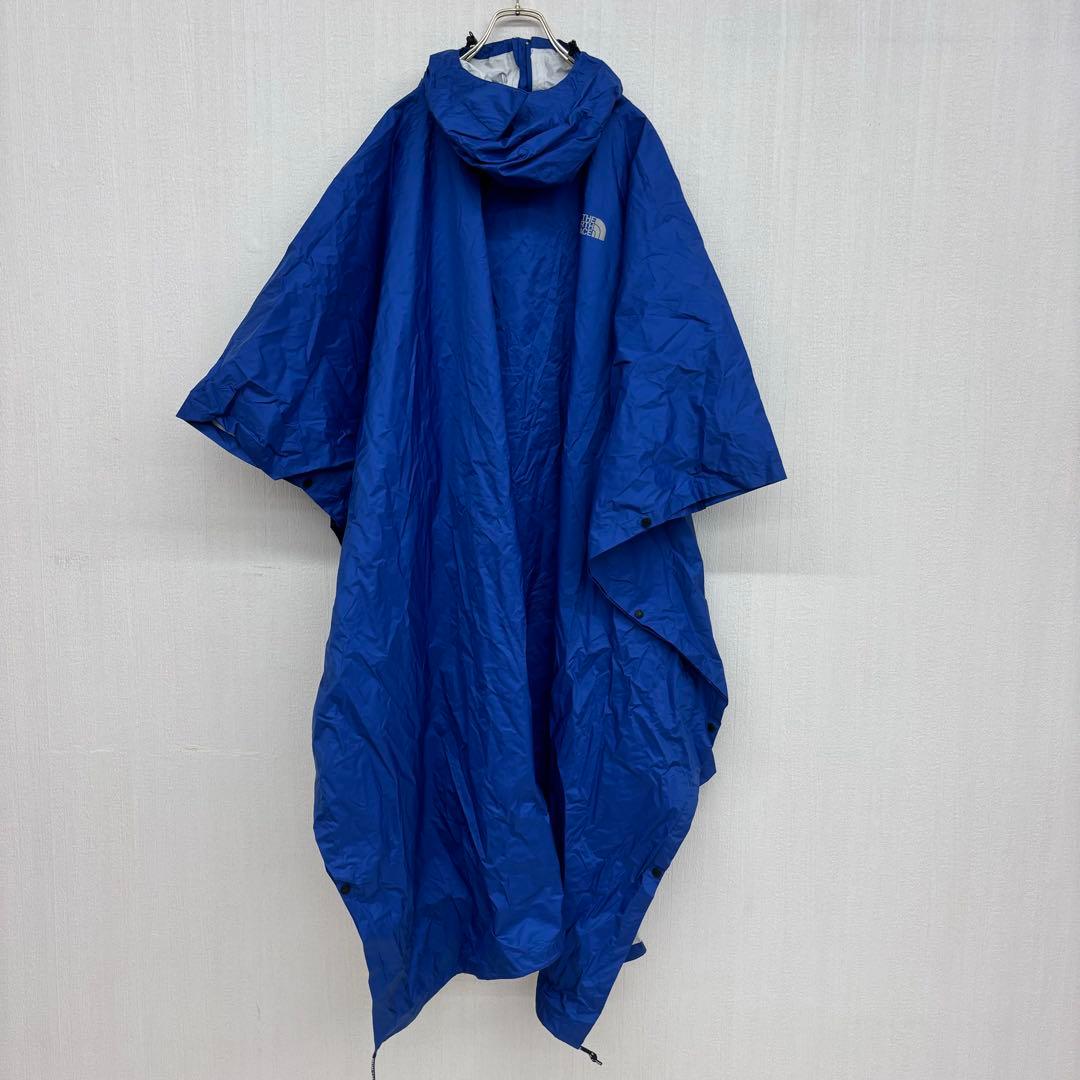 極美品✨ 希少 ノースフェイス ポンチョ レインコート 大きめ Lサイズ ブルー