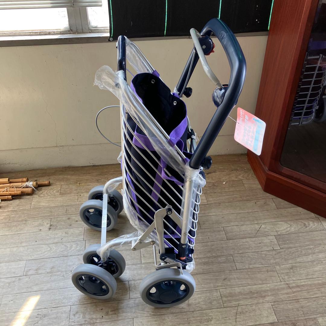 訳あり　ユーバ産業 アルミワイヤーカート メッシュ紺 A-0245M