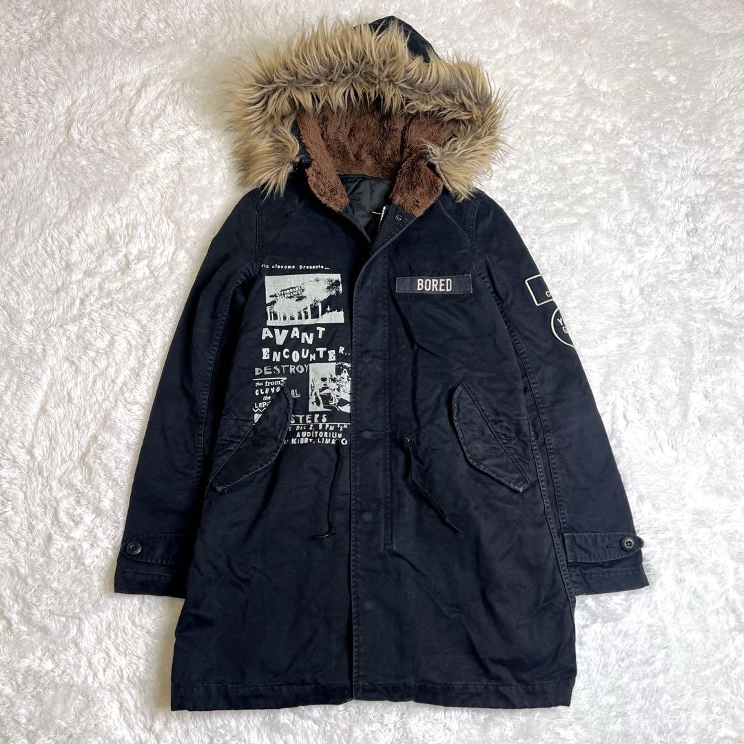 レア✨HYSTERIC GLAMOUR モッズコート プリマロフト ファー 黒