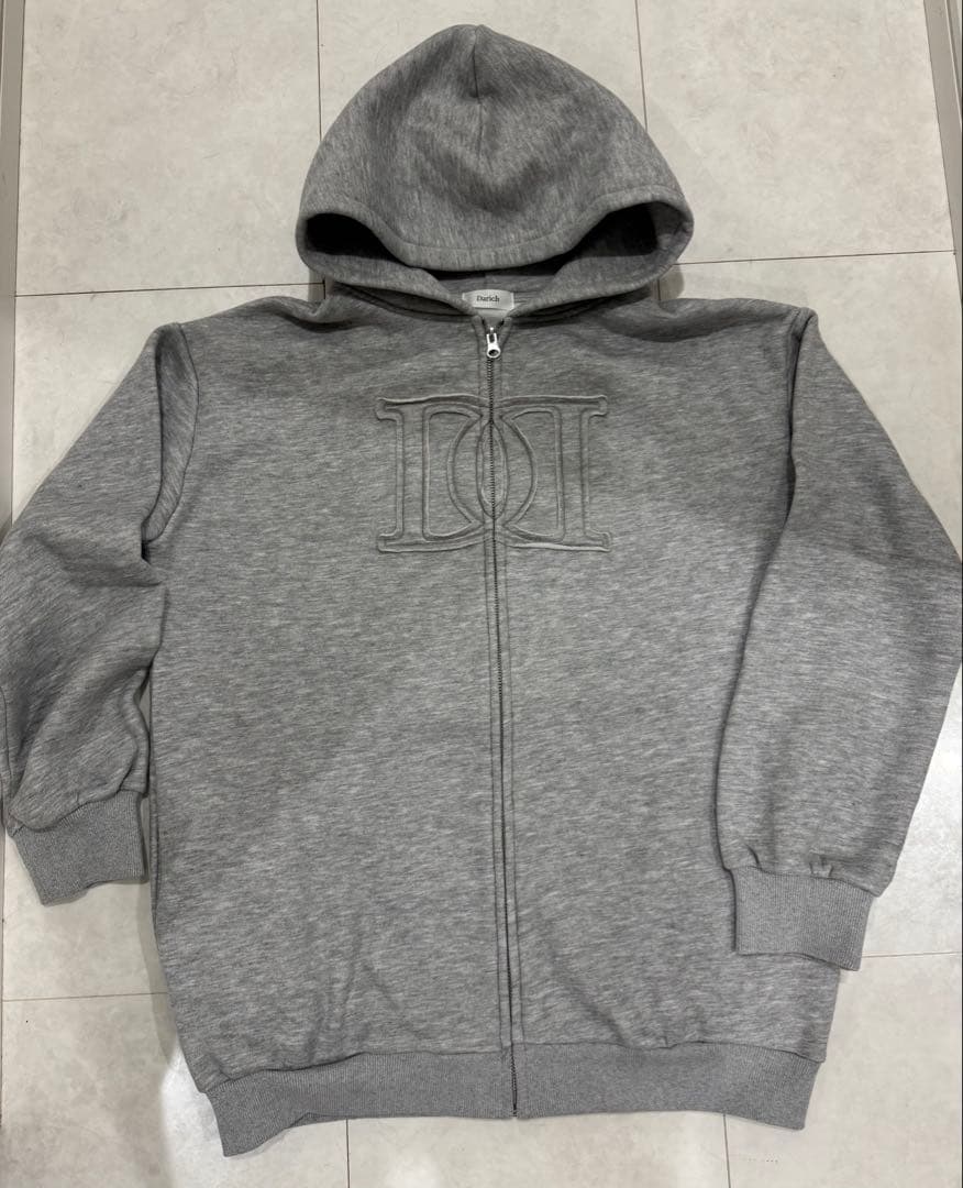 【美品】❤️Ｄaｒiｃｈ❤️アップリケＤＤロゴパーカー（ＧＲＹ）グレー
