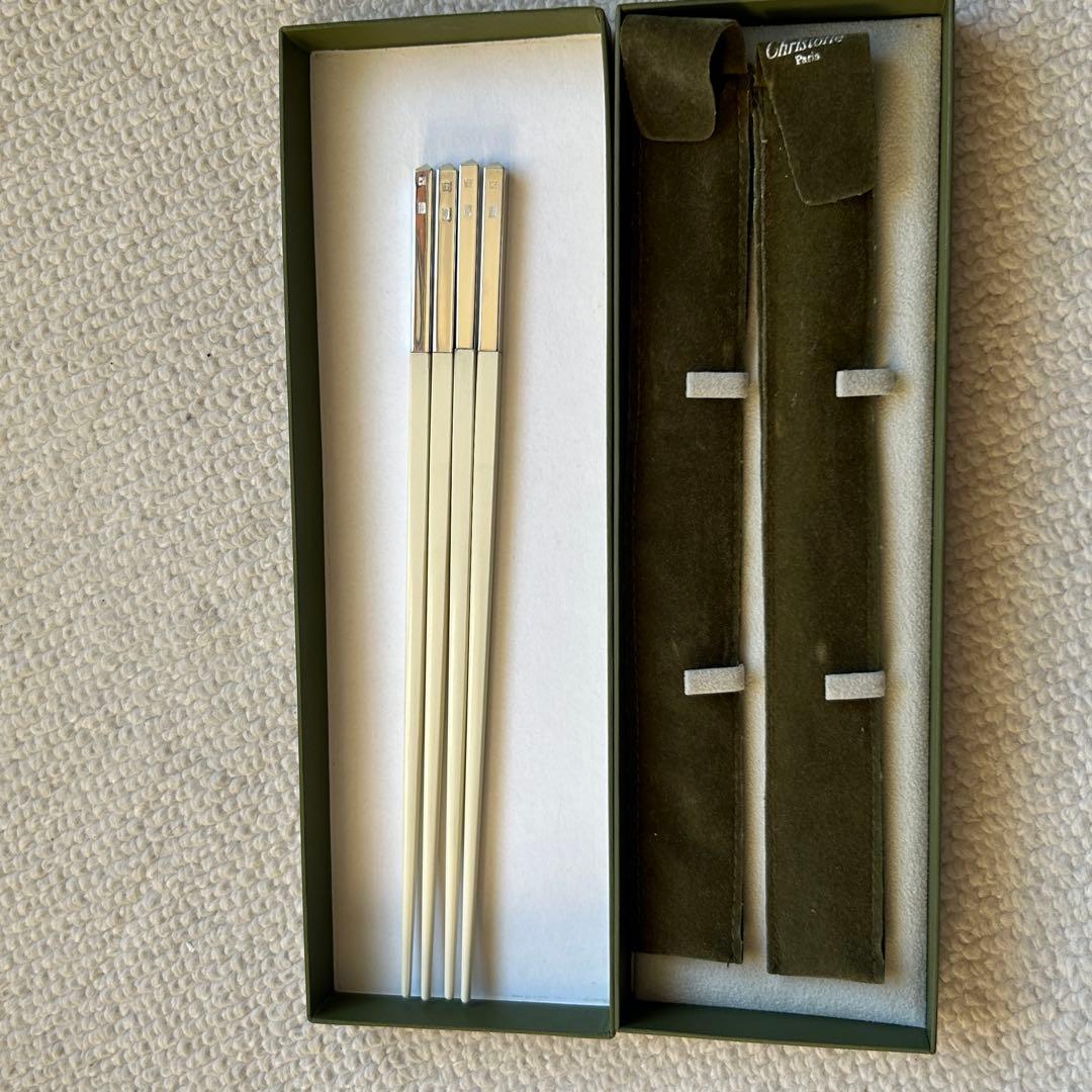 M@¥u様 クリストフル　Christofle　お箸　ホワイト　2膳　2セット