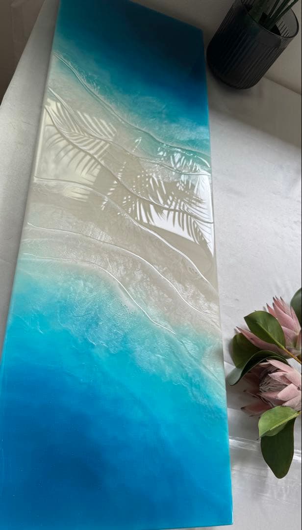 レジンアート　ロングパネル　海アート　オーシャンパネル