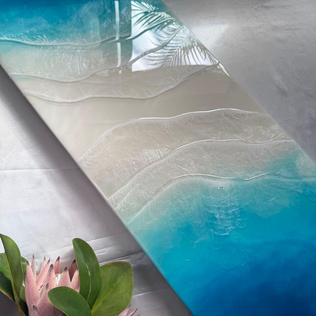 レジンアート　ロングパネル　海アート　オーシャンパネル