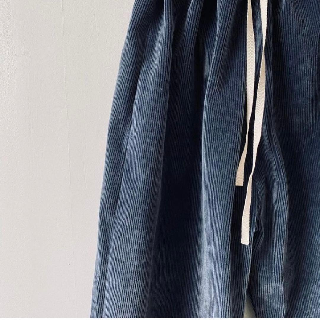 rehellinen puff pants corduroy ネイビー　L