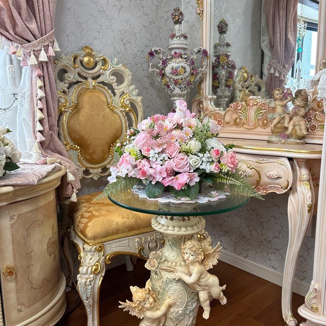 ベビーピンクのテーブルフラワー kyoka