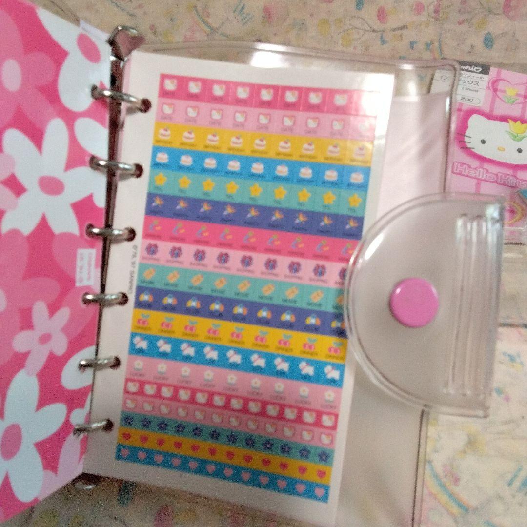 未使用　レトロ　ハローキティ システム手帳+色々セット