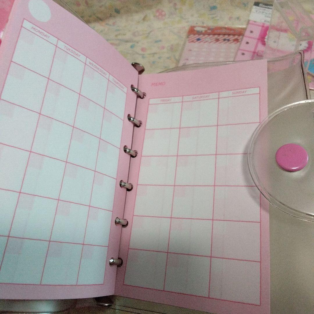 未使用　レトロ　ハローキティ システム手帳+色々セット