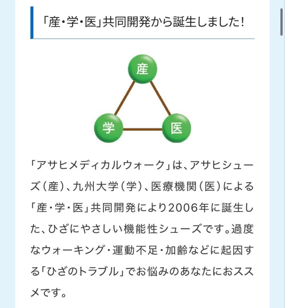 【えっちゃん】未使用 アサヒ メディカルウォーク スニーカー 牛革 23㎝