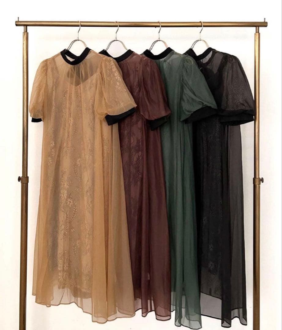 ク★新品★ドリードール　Aラインシアードレス　ブラウン　M