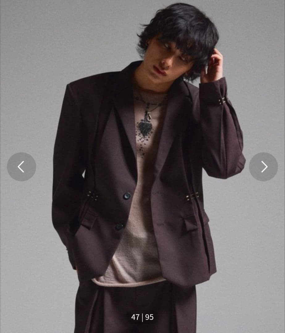 GRANCY ピアスデザインタックテーラードジャケット