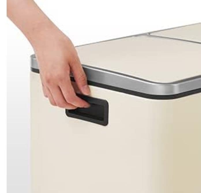 #新品　訳ありゴミ箱 ダストボックス 2分別ペダル式 2x30L ステンレス