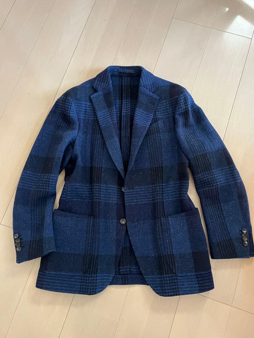 【C.】ラルディーニのウールジャケット　サイズ４6 ウインドペーン柄