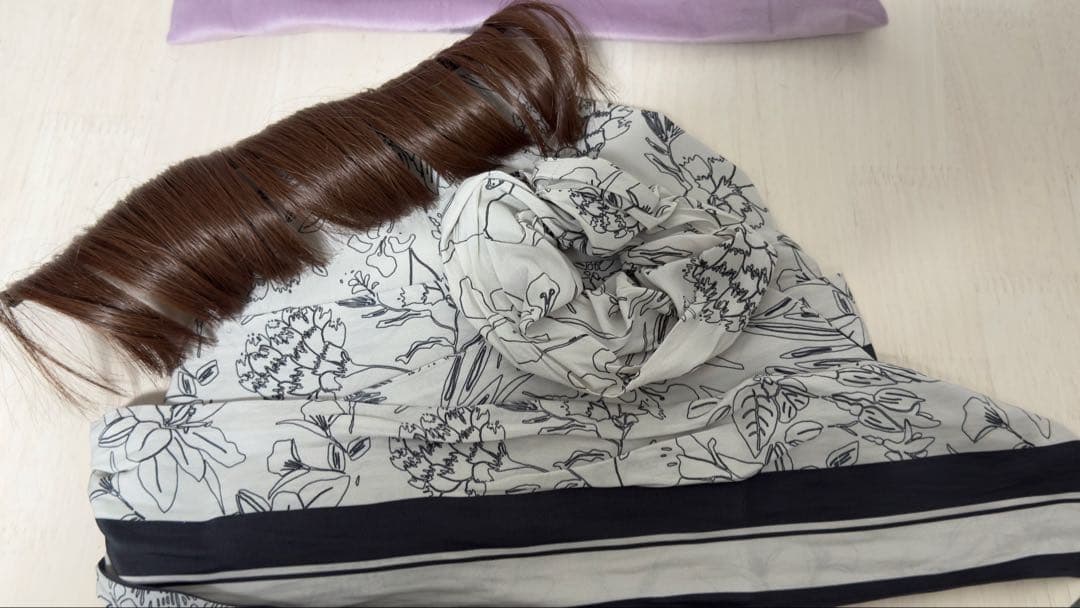 BAREN バレン　スカーフハット　ボタニカルグレージュ　前髪ウィッグ付き