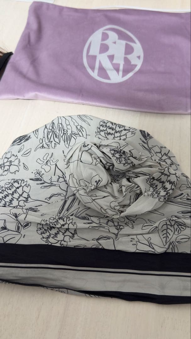 BAREN バレン　スカーフハット　ボタニカルグレージュ　前髪ウィッグ付き