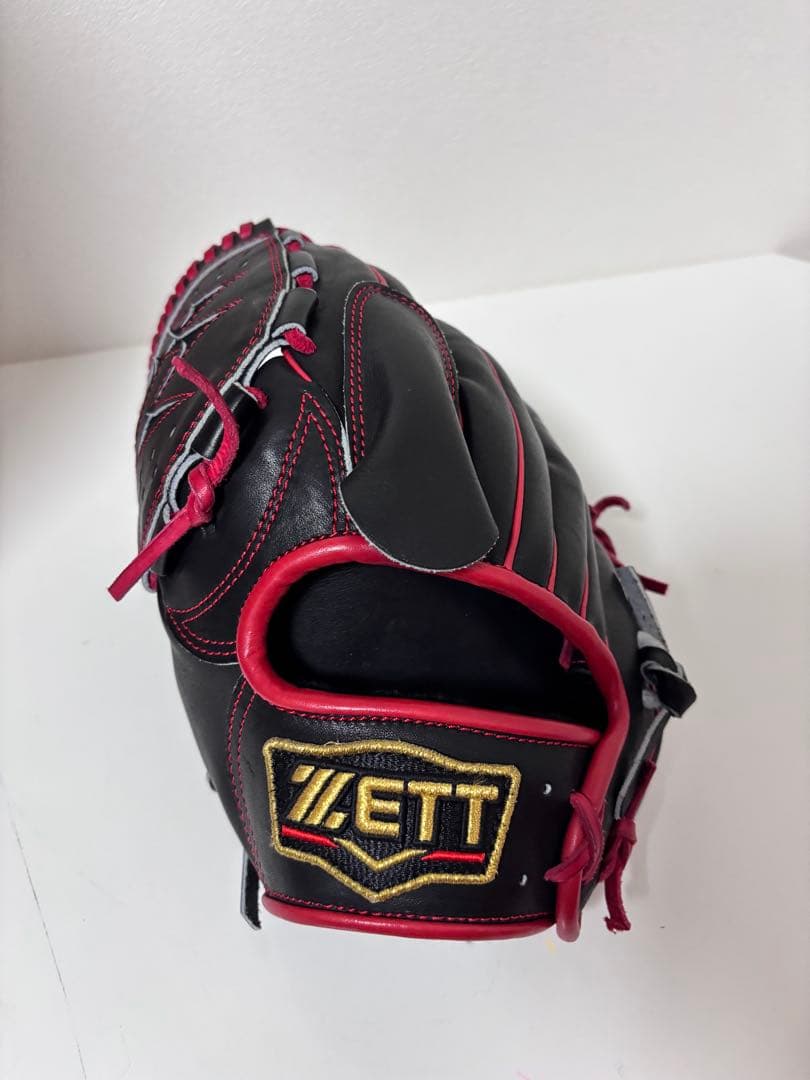 ZETT 軟式グローブ 黒/赤