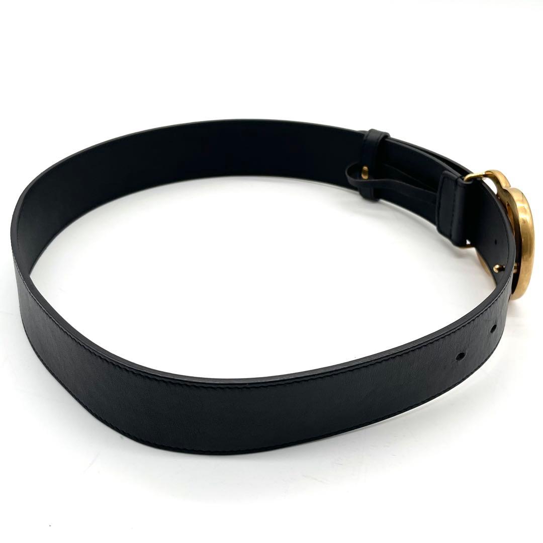 未使用級✨グッチ ベルト GGマーモント レザー ブラック 75 30