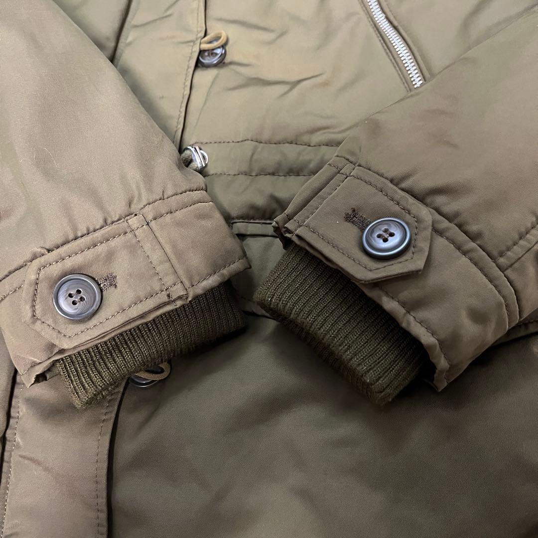 美品　ZARA ピンクファー モッズコート M N3B カーキ　ザラ　77302